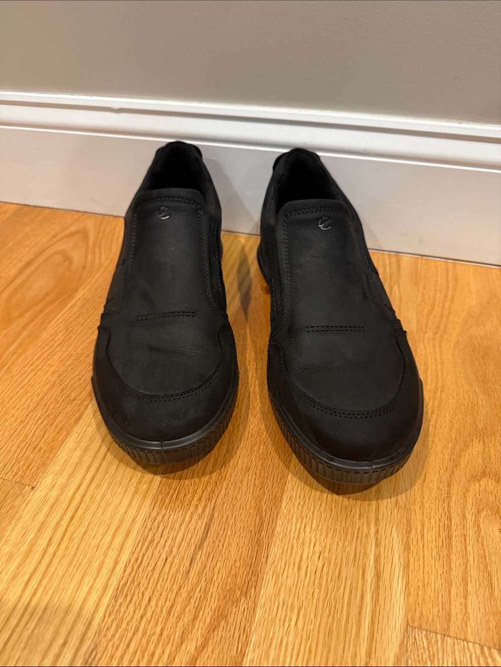 Ecco Black Slip-On  Loafers